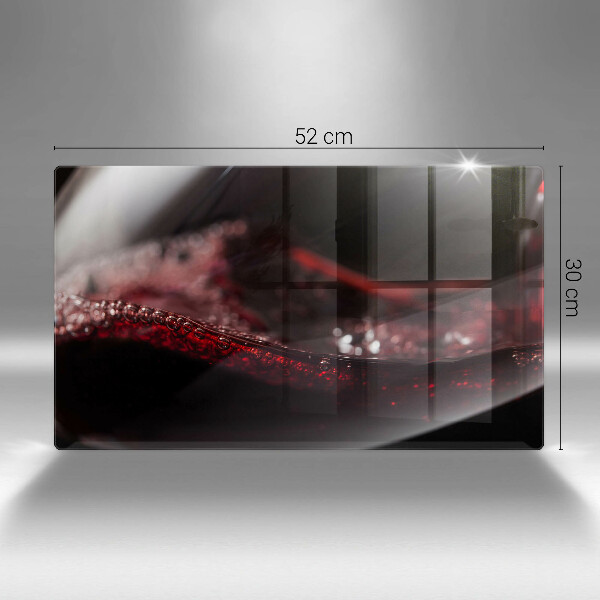 Deska za sporák Červené víno ve sklenici