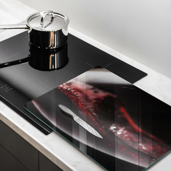 Deska za sporák Červené víno ve sklenici