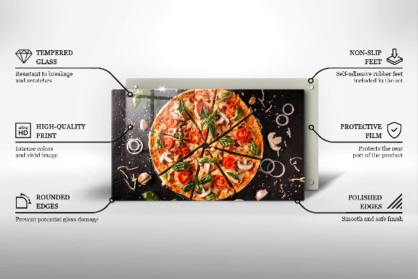 Deska za sporák Pizza s houbami