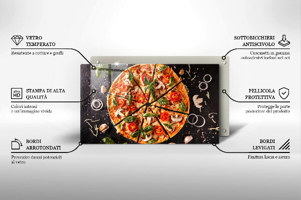 Deska za sporák Pizza s houbami