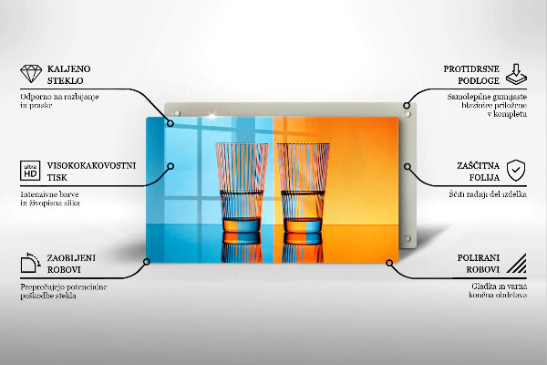 Deska za sporák Dvě sklenice vody