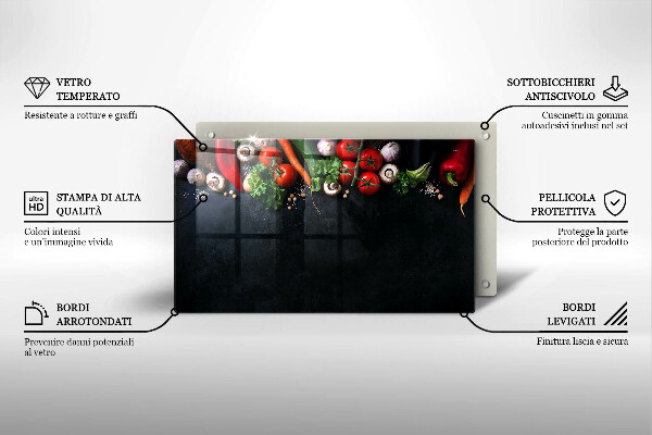Deska za sporák Barevná zelenina