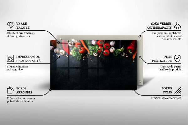 Deska za sporák Barevná zelenina