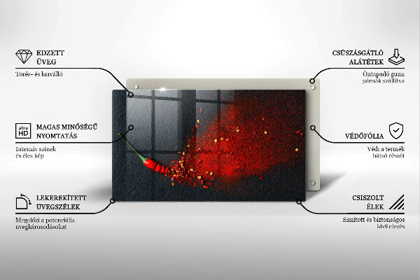 Sklo za sporák Čili paprička