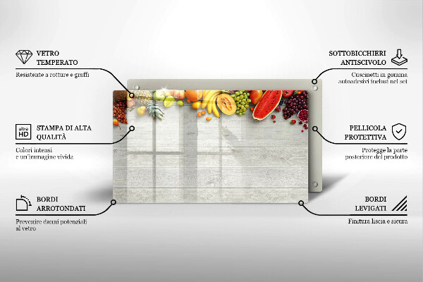 Sklo za sporák Ovoce na prknech