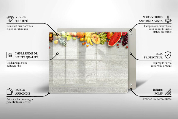 Sklo za sporák Ovoce na prknech