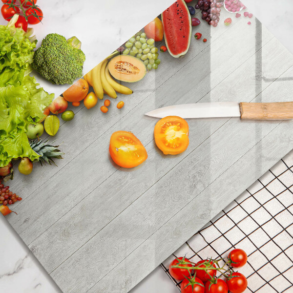 Sklo za sporák Ovoce na prknech