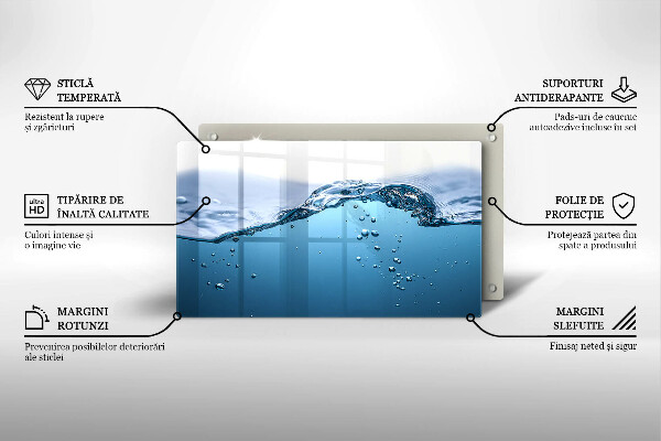 Sklo za sporák Modrá voda