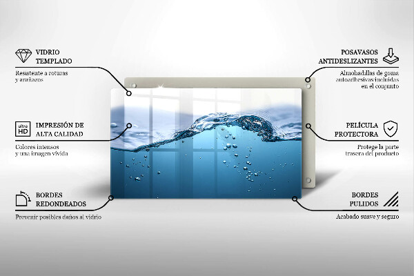 Sklo za sporák Modrá voda