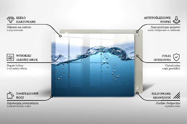 Sklo za sporák Modrá voda