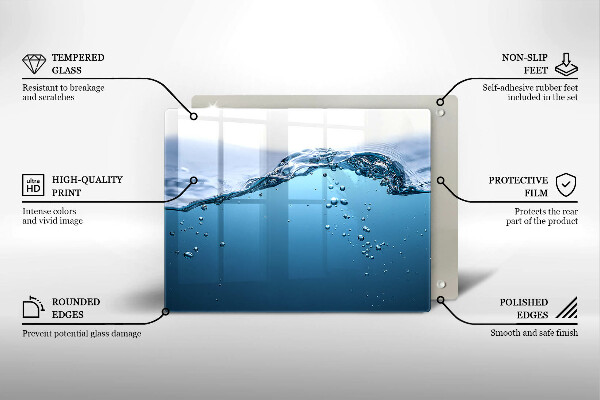 Sklo za sporák Modrá voda