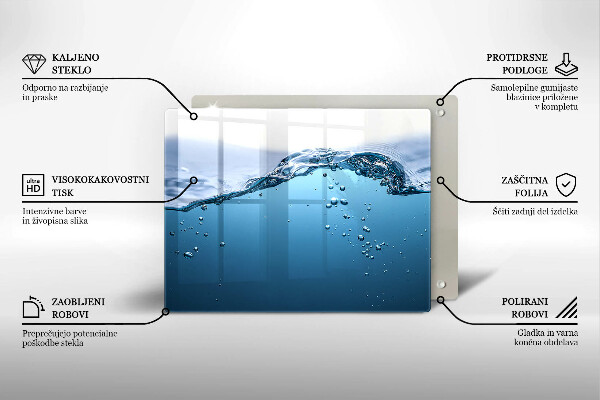 Sklo za sporák Modrá voda