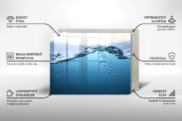 Sklo za sporák Modrá voda