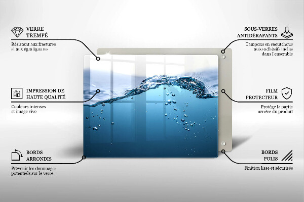 Sklo za sporák Modrá voda