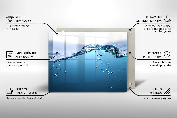 Sklo za sporák Modrá voda