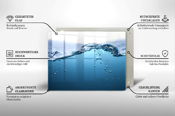 Sklo za sporák Modrá voda