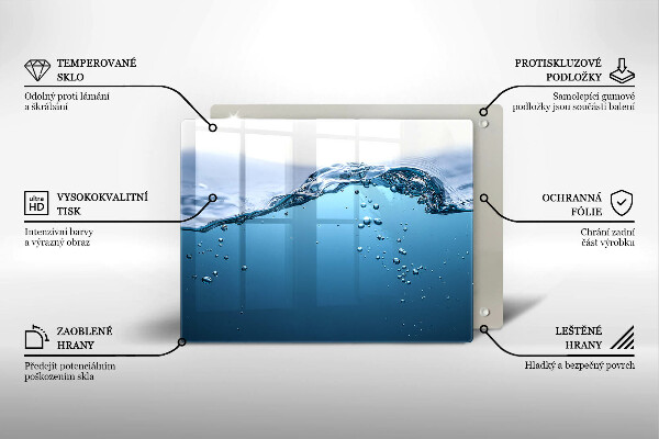 Sklo za sporák Modrá voda