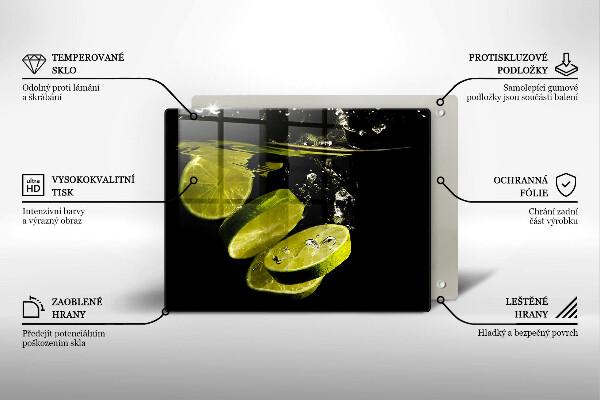 Sklo za sporák Limetky ve vodě