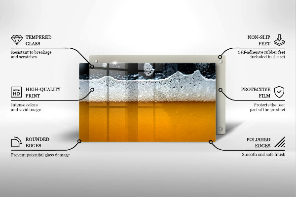 Sklo za sporák Pijte pivní pěnu