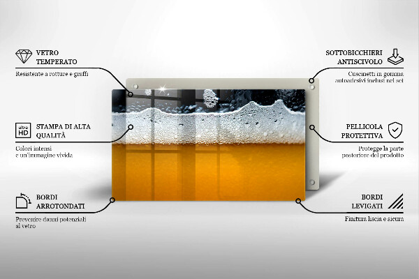 Sklo za sporák Pijte pivní pěnu