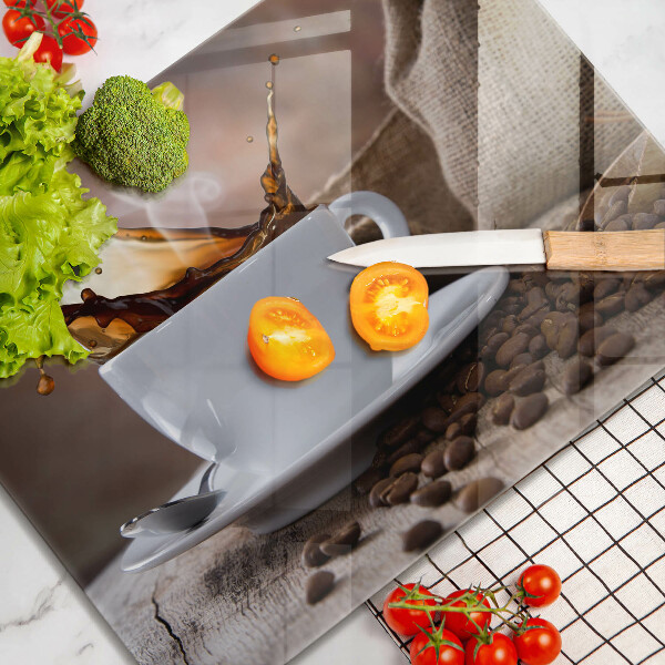 Kryt na varnou desku Šálek a kávová zrna