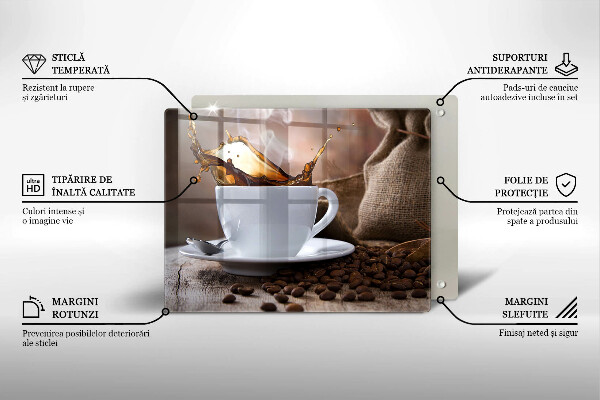 Kryt na varnou desku Šálek a kávová zrna