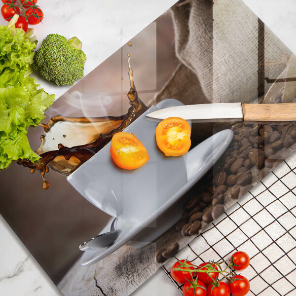 Kryt na varnou desku Šálek a kávová zrna