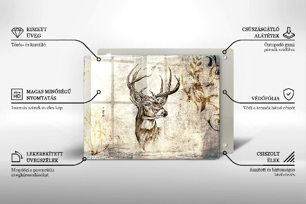 Kryt na varnou desku Ilustrace zvířat jelenů