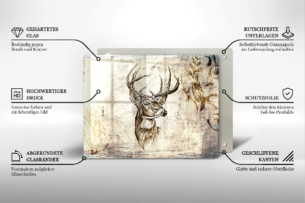 Kryt na varnou desku Ilustrace zvířat jelenů