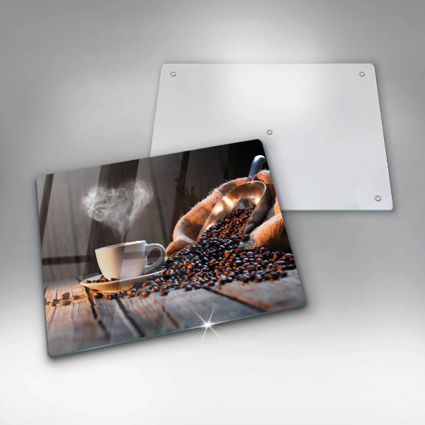 Kryt na varnou desku Šálek kávy a srdce