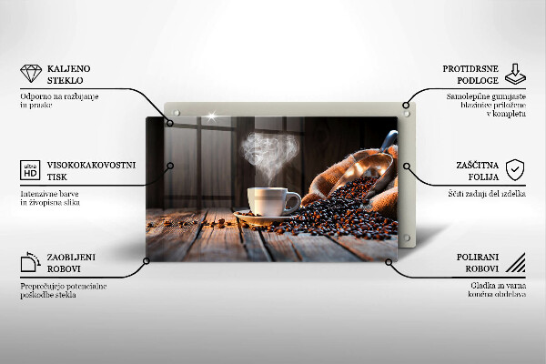 Kryt na varnou desku Šálek kávy a srdce