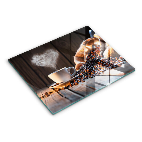 Kryt na varnou desku Šálek kávy a srdce