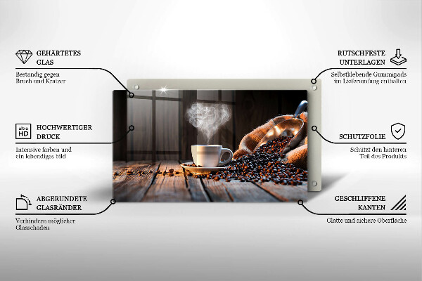 Kryt na varnou desku Šálek kávy a srdce