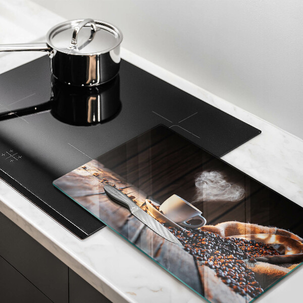 Kryt na varnou desku Šálek kávy a srdce