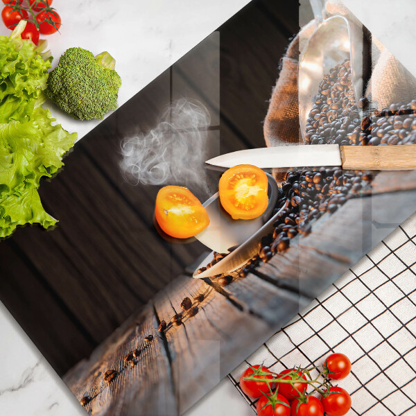 Kryt na varnou desku Šálek kávy a srdce