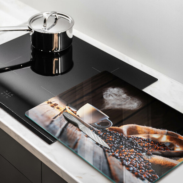 Kryt na varnou desku Šálek kávy a srdce