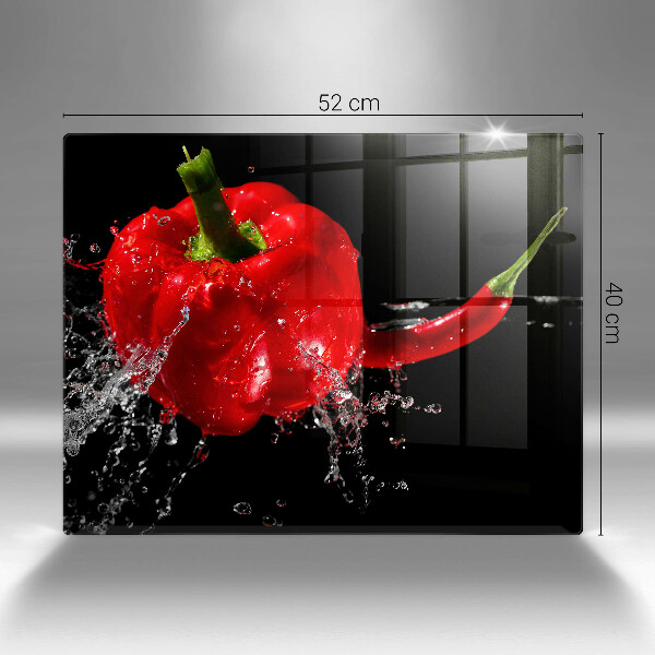 Kryt na varnou desku Červené papriky ve vodě