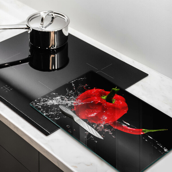 Kryt na varnou desku Červené papriky ve vodě