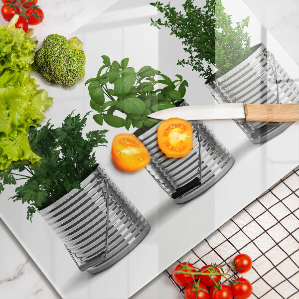 Kryt na varnou desku Květináče s bylinkami