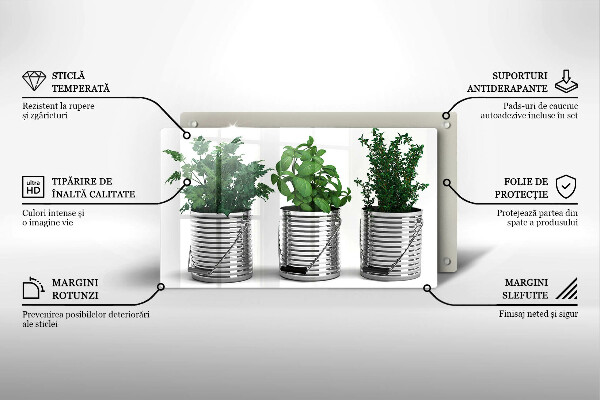 Kryt na varnou desku Květináče s bylinkami