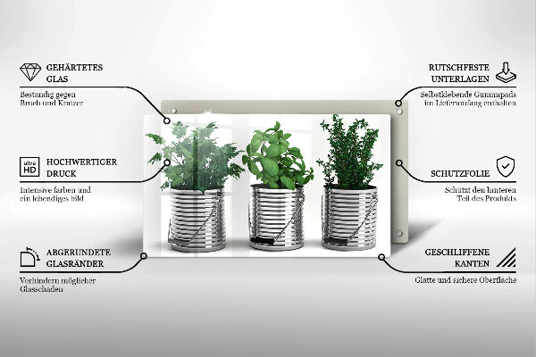 Kryt na varnou desku Květináče s bylinkami