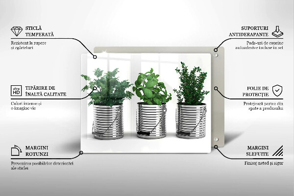 Kryt na varnou desku Květináče s bylinkami