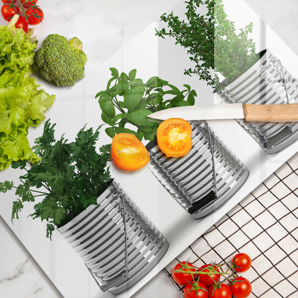 Kryt na varnou desku Květináče s bylinkami