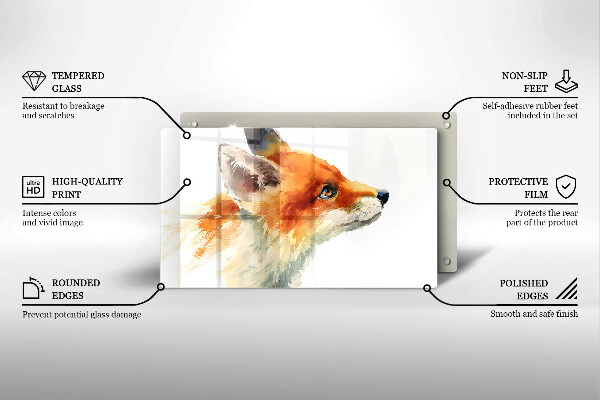 Sklo za sporák Malovaná liška