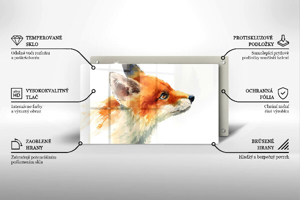 Sklo za sporák Malovaná liška