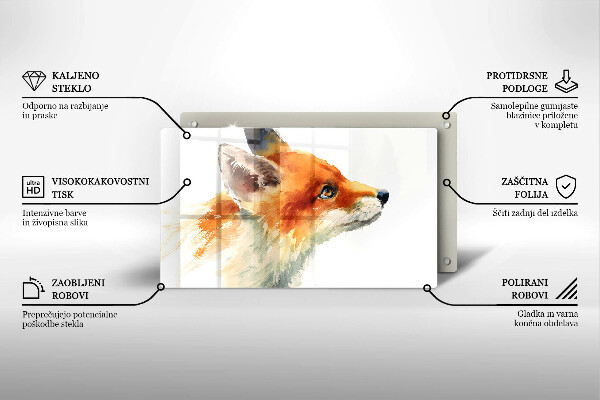 Sklo za sporák Malovaná liška