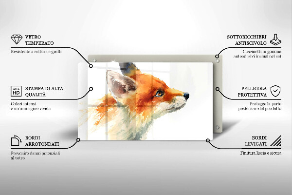 Sklo za sporák Malovaná liška
