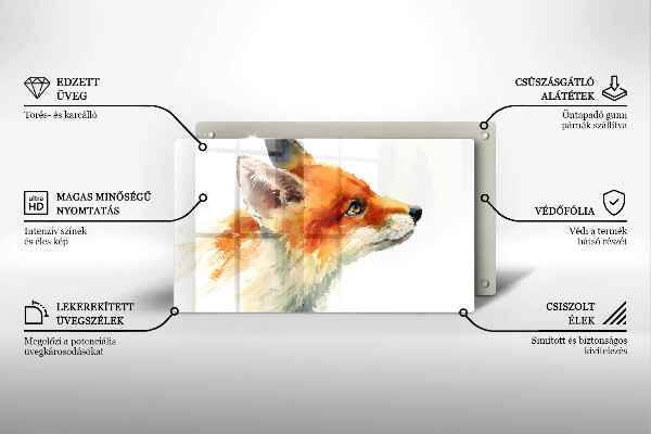 Sklo za sporák Malovaná liška