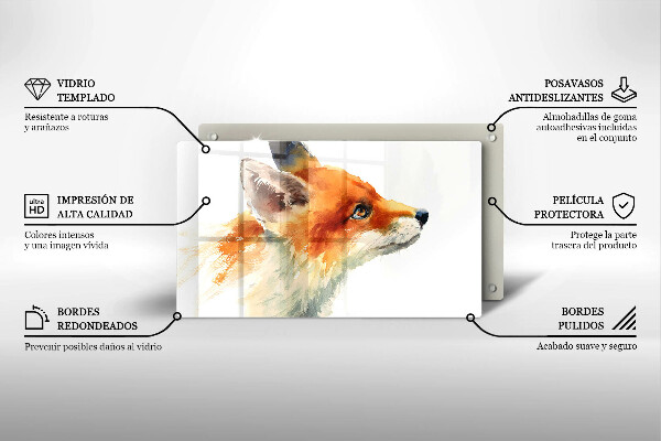 Sklo za sporák Malovaná liška