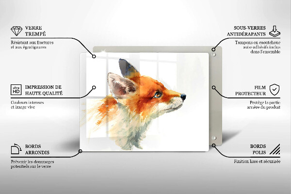 Sklo za sporák Malovaná liška